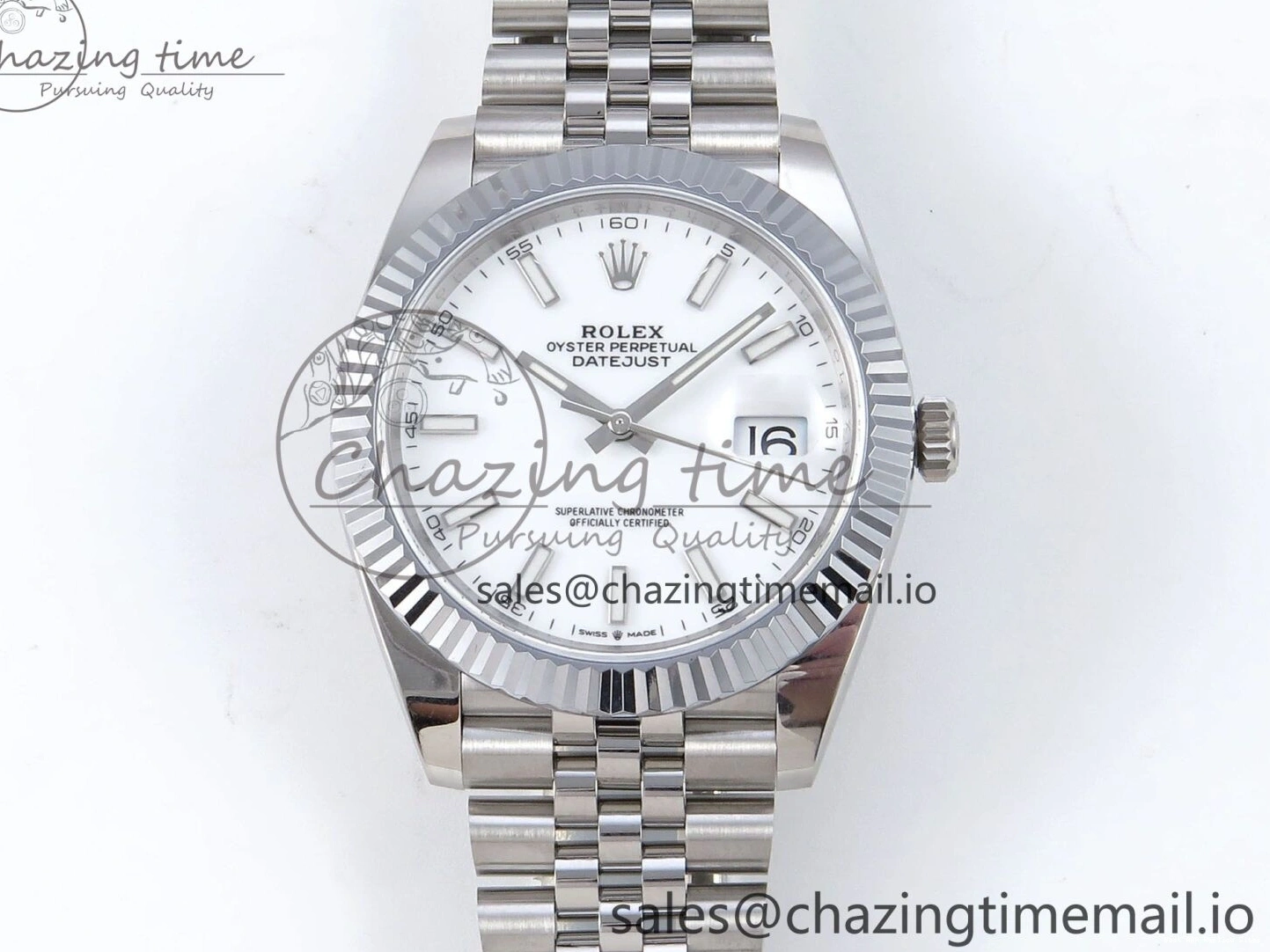 AAA Replica Watches TimelessDesign Edition on White 936 Steel 1:1 Jubilee 41 QF+ Bracelet 904L SS 126334 Dial VR Best DateJust Stick 0112